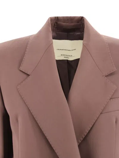 Weekend Max Mara Blazer In Pure Wool Levantina Fabric. In Pink