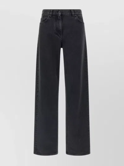 The Row Five-pocket Denim Trousers Featuring Belt Loops In Black