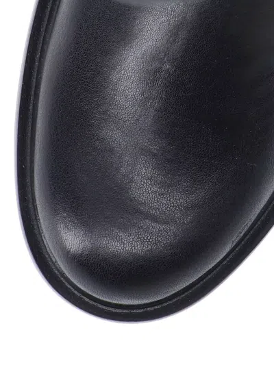 Stuart Weitzman Mid-calf Boots With Smooth Finish And Rounded Toe In Black