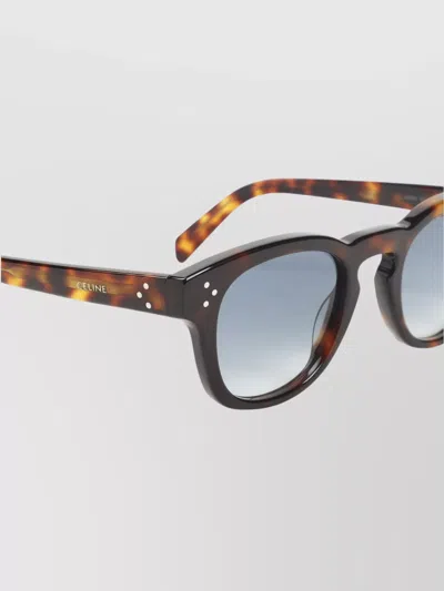 Celine Square Tortoiseshell Sunglasses Gradient Lenses In Multi