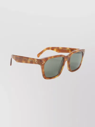 Celine Square Tortoiseshell Sunglasses And Lenses In Brown