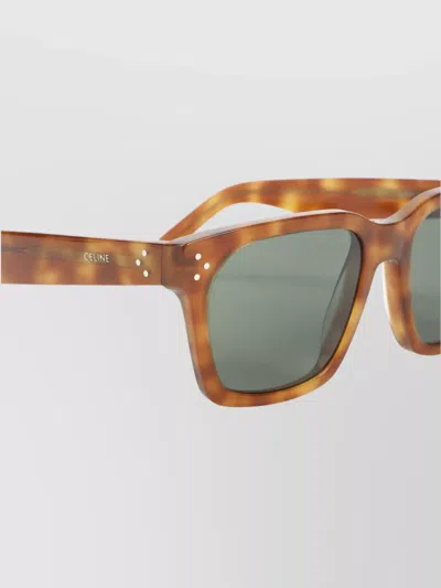 Celine Square Tortoiseshell Sunglasses And Lenses In Brown