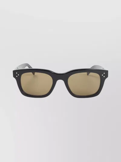 Celine Square Frame Sunglasses Dot Accents In Brown