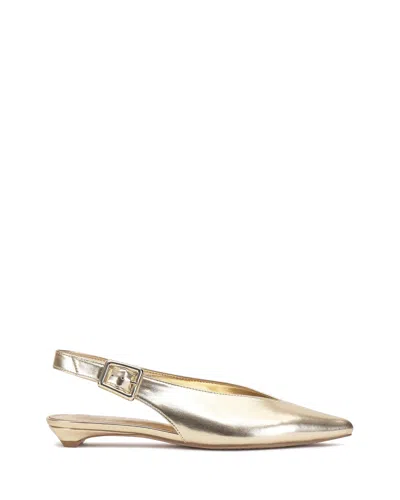 Vince Camuto Valther Pointed Toe Flat In Silver