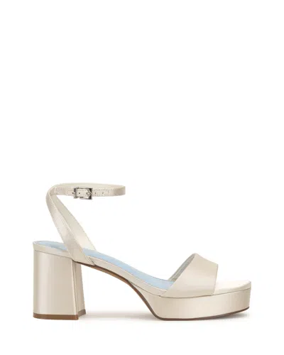 Vince Camuto Pendry Platform Block Heel Dress Sandals In Silver