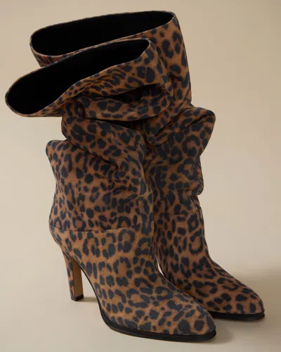 Vince Camuto Sorina Slouchy Wide Calf Knee High Boot In Animal Print