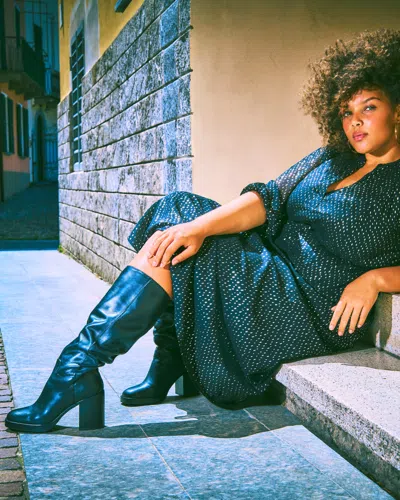 Vince Camuto Gibi Extra Wide Calf Knee High Boot In Blue