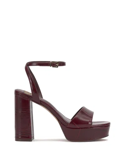 Vince Camuto Pendry Platform Sandal In Burgundy
