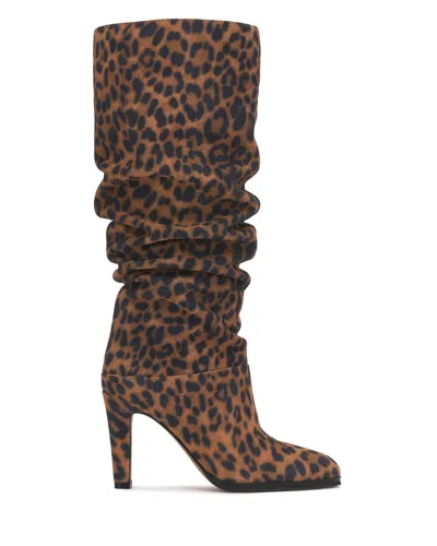 Vince Camuto Sorina Slouchy Wide Calf Knee High Boot In Animal Print