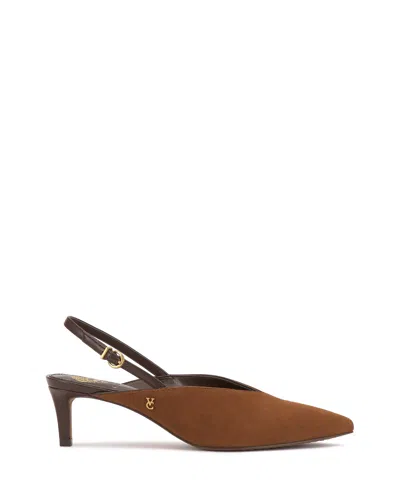 Vince Camuto Kylien Slingback Kitten Heels In Brown