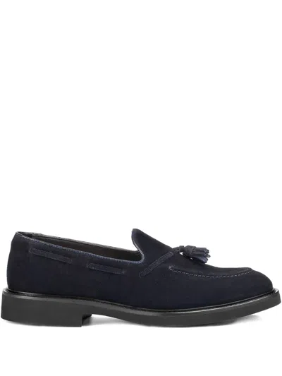 Doucal's Tassel-detailing Suede Loafers In Blue