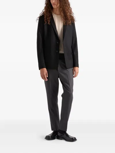 Prada Sakko Mit Fallendem Revers In Black