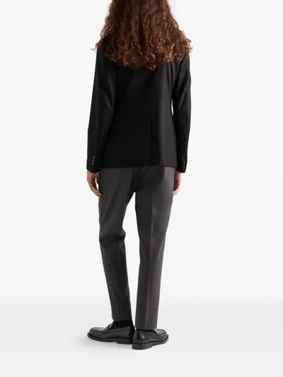 Prada Sakko Mit Fallendem Revers In Black