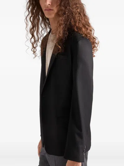 Prada Sakko Mit Fallendem Revers In Black
