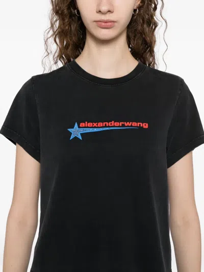 Alexander Wang T-shirt With Logo In Gray