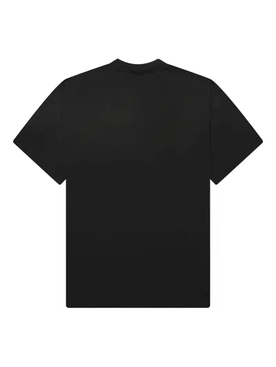 Represent Oversized Printed Cotton T-shirt In Black