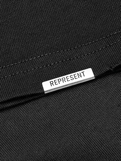 Represent Oversized Printed Cotton T-shirt In Black