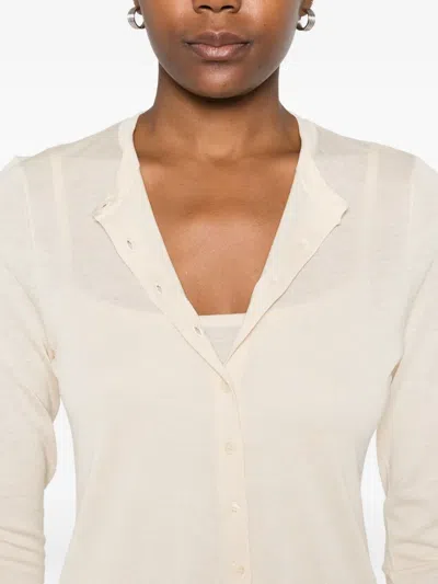 Sir Button-up Cardigan In Neutral