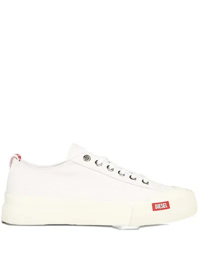 Diesel Canvas Low-top Sneakers In White