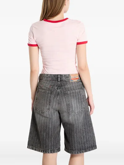 Tommy Jeans Script Ringer T-shirt In Pink