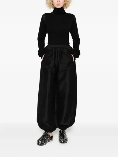 Diotima Mesh-panel Turtleneck Top In Black