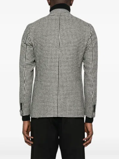 Tagliatore Houndstooth Double-breasted Blazer In Multi