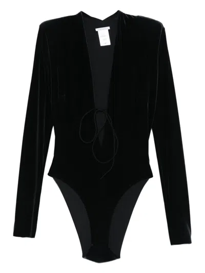 丝绒连体紧身衣