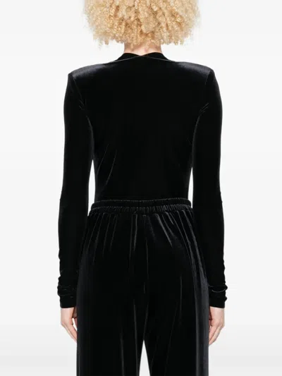 丝绒连体紧身衣