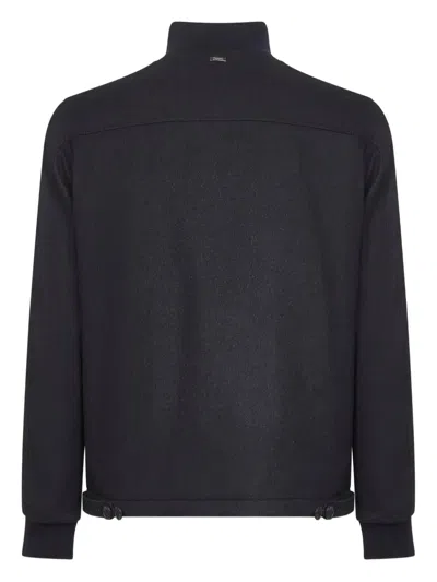 Herno Water-repellent Silk-cashmere Hybrid Jacket In Black