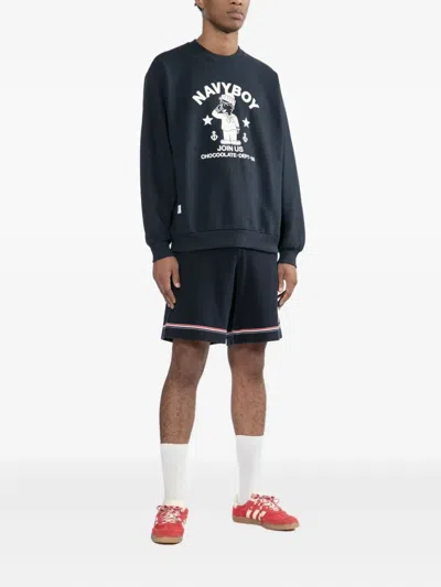 Chocoolate Logo-printed Sweatshirt In Blue