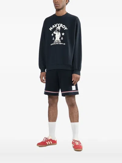 Chocoolate Logo-printed Sweatshirt In Blue