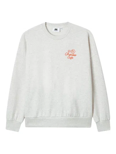 Chocoolate Embroidered Graphic Sweatshirt In Gray