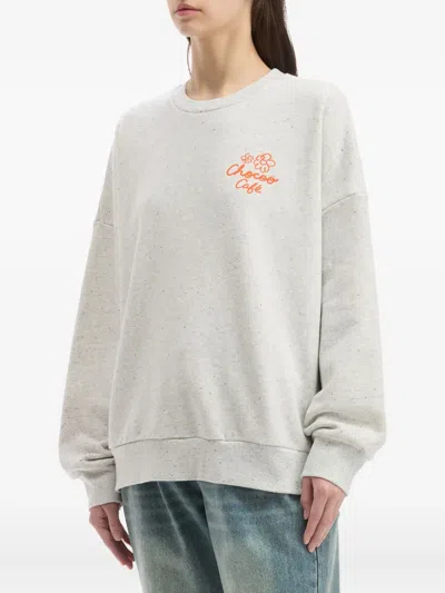 Chocoolate Embroidered Graphic Sweatshirt In Gray