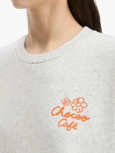 Chocoolate Embroidered Graphic Sweatshirt In Gray