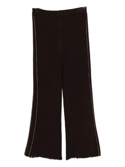 Low Classic Knited Pants In Brown