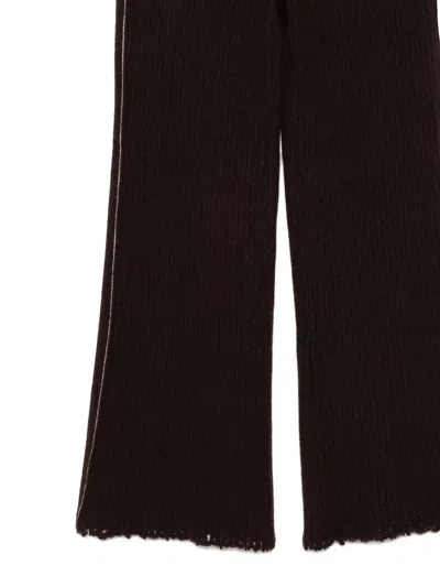 Low Classic Knited Pants In Brown