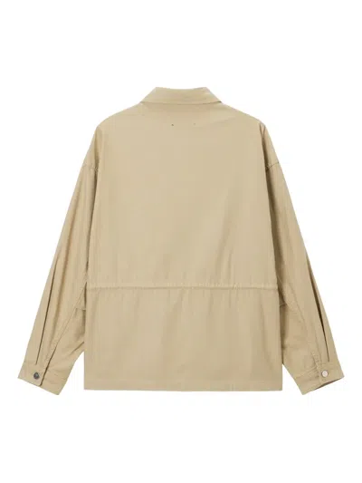 Tout A Coup Double-pocket Utility Jacket In Brown