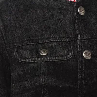 Diesel Grey Jacket With Round Neck And Frayed Edges In Cotton Blend Woman In Black
