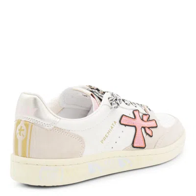 Premiata Contemporary Low Top Sneakers With Unique Features In Neutral