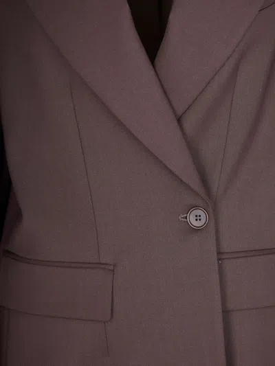 P.a.r.o.s.h P. A.r. O.s. H. Linen-blend Oversized Jacket In Brown