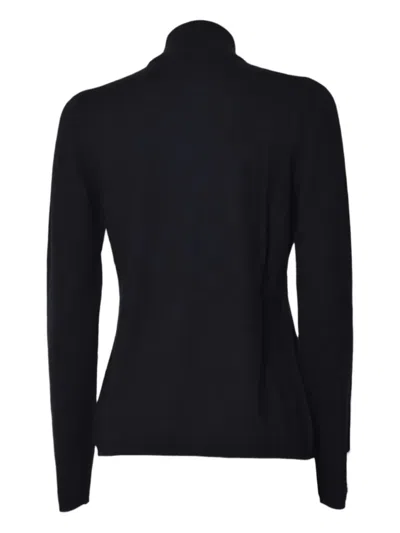 Max Mara Cashmere Yarn Turtleneck Sweater In Black