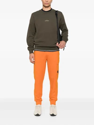C.p. Company Pocket-detail Track Pants In Orange