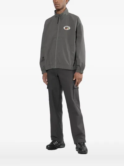 Fingercroxx Logo-patched Jacket In Gray