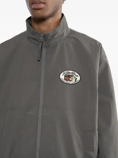 Fingercroxx Logo-patched Jacket In Gray