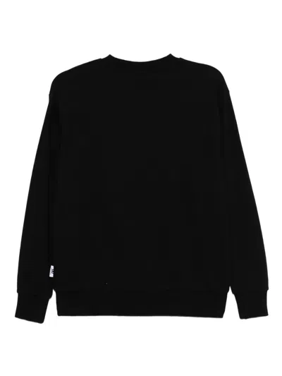 Chocoolate Embossed-graphic Cotton Sweatshirt In Black