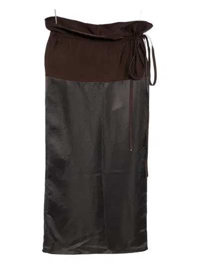 拼接中长半身裙