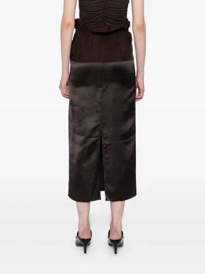 拼接中长半身裙