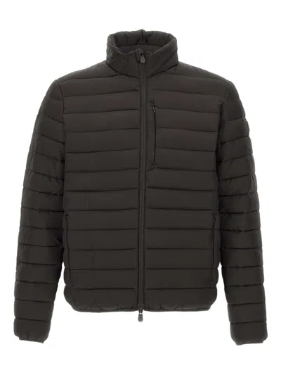 Save The Duck Erion Quilted Zip-front Jacket In Black