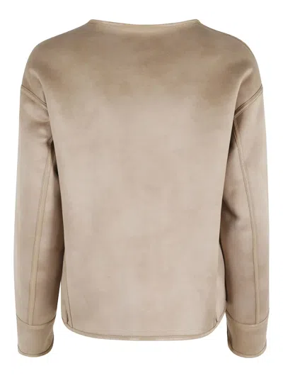 Urbancode Reversible Beige Jacket With Faux Shearling In Brown