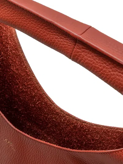 Apc A.p.c. Le Neige Soft-structured Calf Leather Bag In Orange